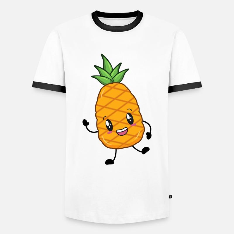 pineapple - Men's Ringer Shirt - white/black