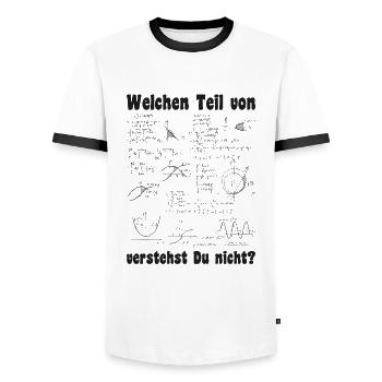 Welchen Teil von hast du nicht verstanden Mathe - Männer Kontrast-T-Shirt - Weiß/Schwarz - Vorne - AI Model Female 172 light (172cm) & AI Model Male 178 dark (178cm)