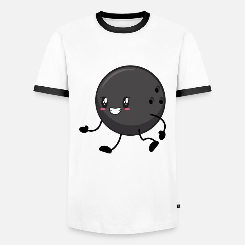 Bowling Bowlingkugel - Männer Kontrast-T-Shirt - Weiß/Schwarz