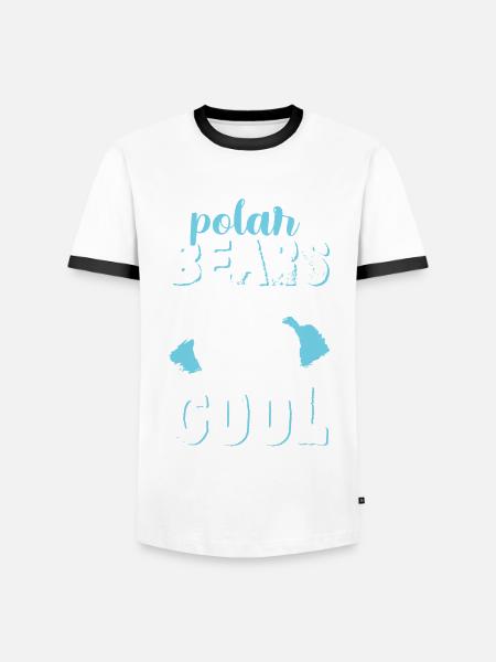 winter Polar Bär Eisbär - Männer Kontrast-T-Shirt - Weiß/Schwarz