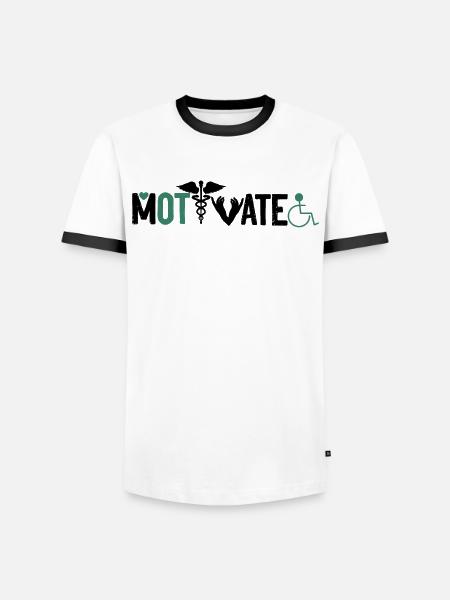 Occupational therapist Motivate - Men's Ringer Shirt - white/black