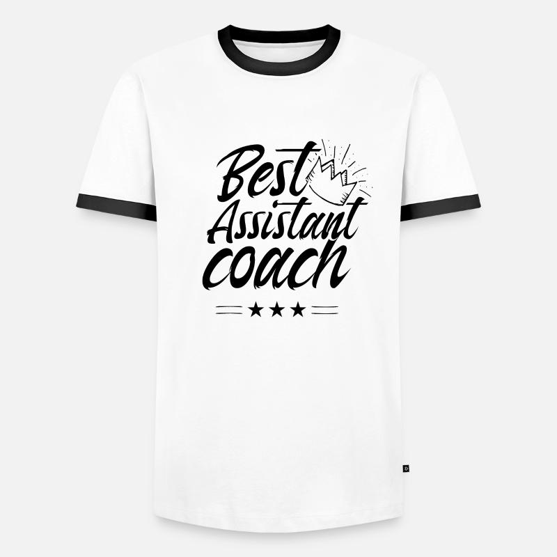 Bester Assistenztrainer Job Beruf Trainerassistent - Männer Kontrast-T-Shirt - Weiß/Schwarz