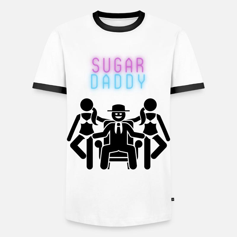 Sugar Daddy Black - Men's Ringer Shirt - white/black