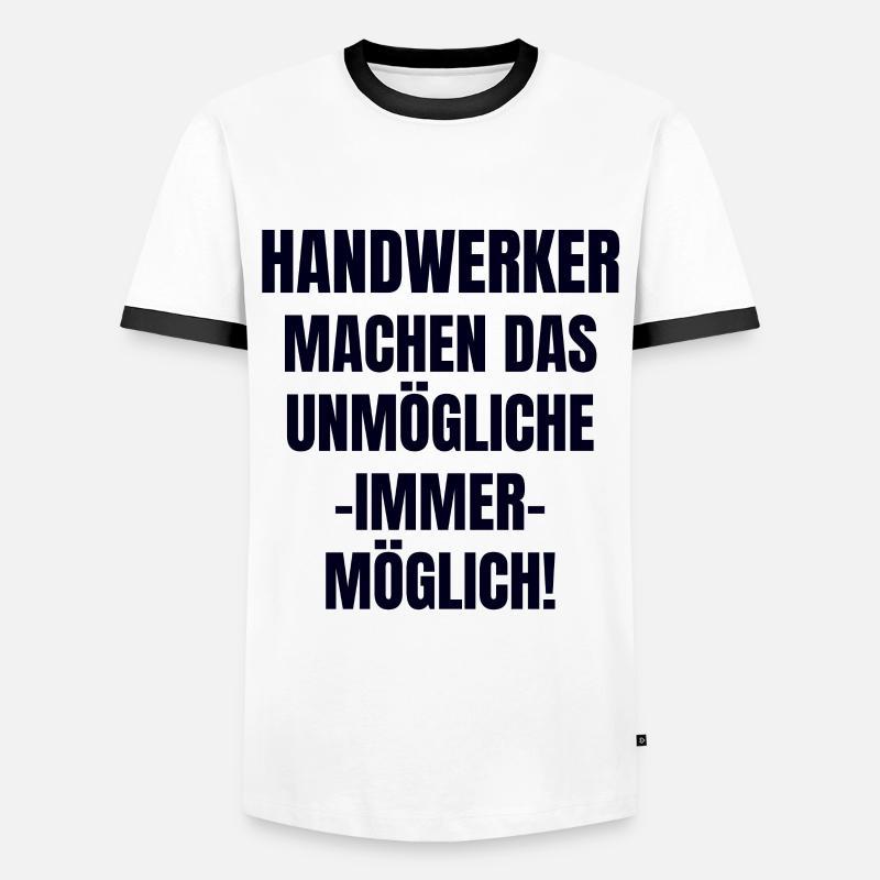Handwerker - Männer Kontrast-T-Shirt - Weiß/Schwarz