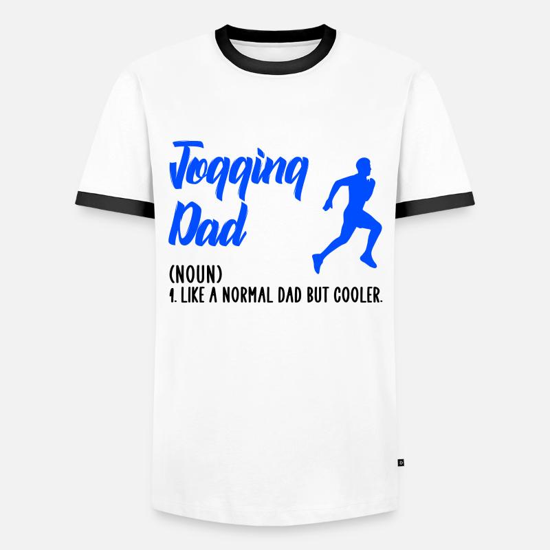 jogging dad - Männer Kontrast-T-Shirt - Weiß/Schwarz