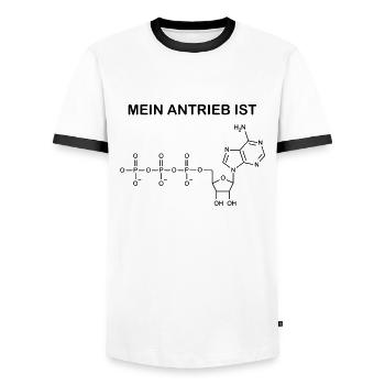 ATP Sport Biologie Lehrer Spruch - Männer Kontrast-T-Shirt - Weiß/Schwarz - Vorne - AI Model Female 172 light (172cm) & AI Model Male 178 dark (178cm)