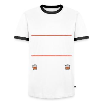 Mens Whiskey Gift For Bourbon Drinkers Funny - Men's Ringer Shirt - white/black - Front - AI Model Female 172 light (172cm) & AI Model Male 178 dark (178cm)
