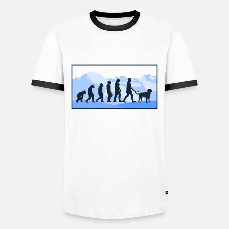 Little Münsterländer Evolution Dogs Gift - Men's Ringer Shirt - white/black