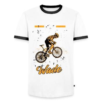 Keine Gnade Für Die Wade Fahrrad Spruch - Männer Kontrast-T-Shirt - Weiß/Schwarz - Vorne - AI Model Female 172 light (172cm) & AI Model Male 178 dark (178cm)