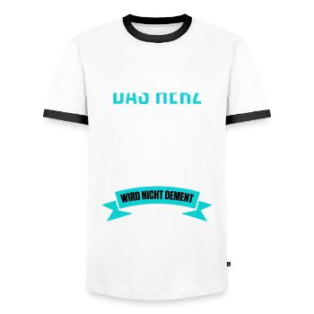 Das Herz Wird Nicht Dement für Altenfpleger - Männer Kontrast-T-Shirt - Weiß/Schwarz - Vorne - AI Model Female 172 light (172cm) & AI Model Male 178 dark (178cm)