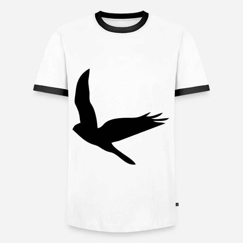 Bird Eagle Birds Fly - Men's Ringer Shirt - white/black