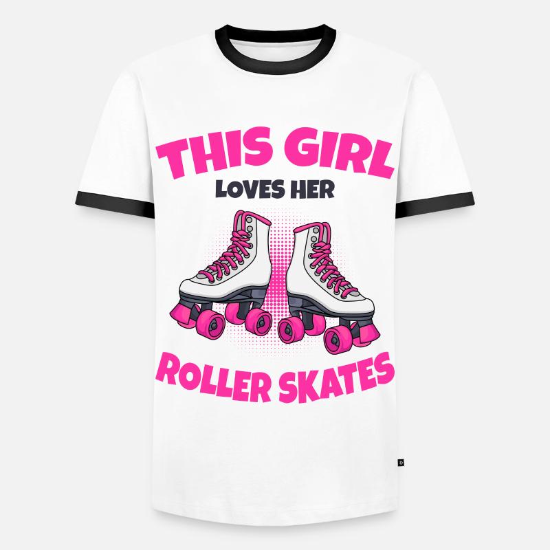 Roller skates - Men's Ringer Shirt - white/black