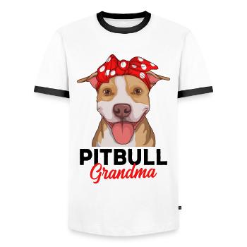 Pitbull - T-shirt contrasté Homme - blanc/noir - Devant - AI Model Female 172 light (172cm) & AI Model Male 178 dark (178cm)