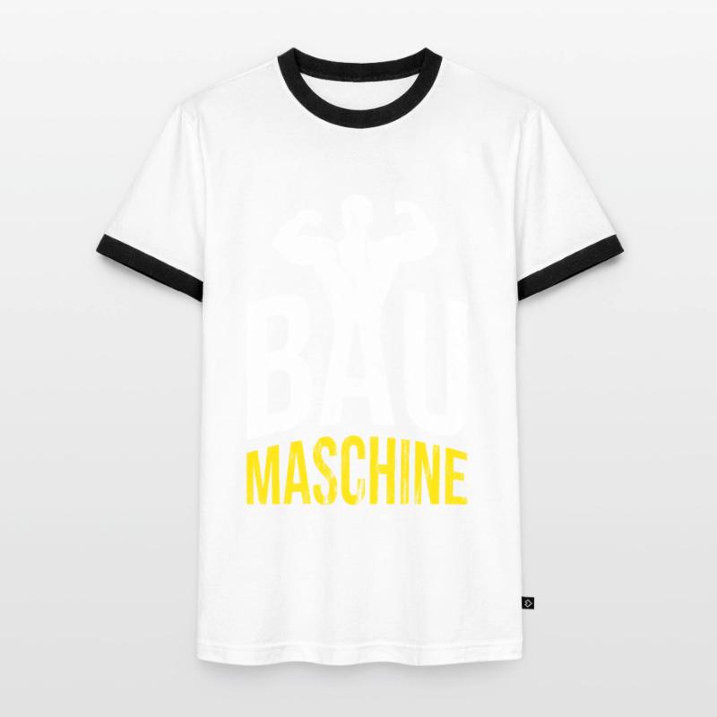Construction machine construction worker builder builder Men's Ringer Shirt