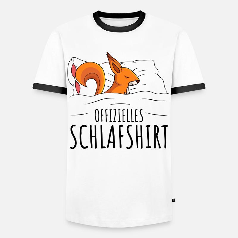 Eichhörnchen - Männer Kontrast-T-Shirt - Weiß/Schwarz