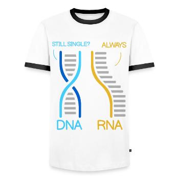 Professeur de biologie Biologiste Microbiologie Biologiste - T-shirt contrasté Homme - blanc/noir - Devant - AI Model Female 172 light (172cm) & AI Model Male 178 dark (178cm)