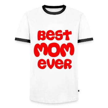 Mother's Day, Mother's Day, Mother's Day, Mother's - Men's Ringer Shirt - white/black - Front - AI Model Female 172 light (172cm) & AI Model Male 178 dark (178cm)