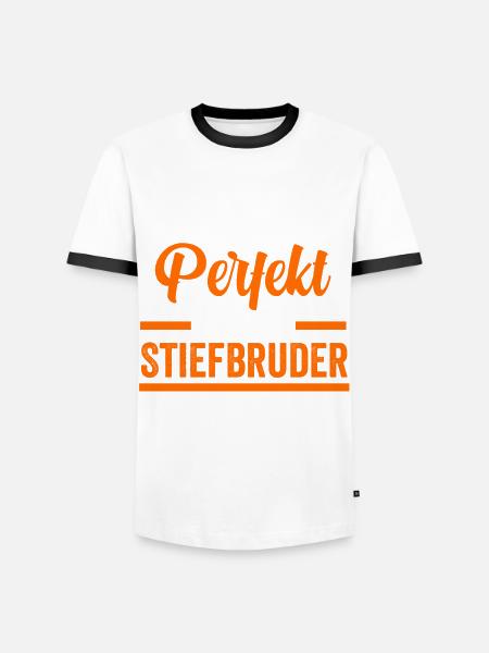 Perfekter Stiefbruder - Männer Kontrast-T-Shirt - Weiß/Schwarz
