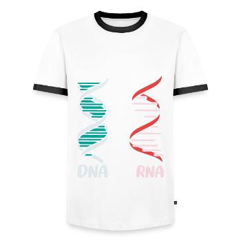 Professeur de biologie Biologiste Microbiologie Biologiste - T-shirt contrasté Homme - blanc/noir - Devant - AI Model Female 172 light (172cm) & AI Model Male 178 dark (178cm)