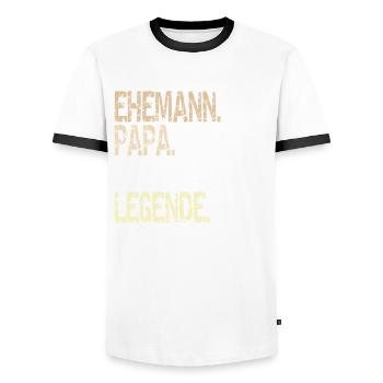 Ehemann Papa Webdesigner Legende Beruf Geschenk - Männer Kontrast-T-Shirt - Weiß/Schwarz - Vorne - AI Model Female 172 light (172cm) & AI Model Male 178 dark (178cm)