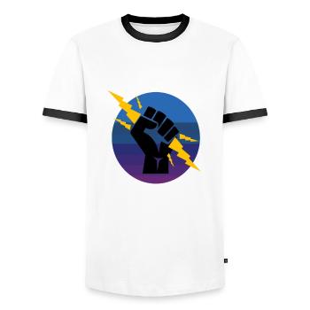 Elektriker Elektroniker Vintage Retro Premium - Männer Kontrast-T-Shirt - Weiß/Schwarz - Vorne - AI Model Female 172 light (172cm) & AI Model Male 178 dark (178cm)