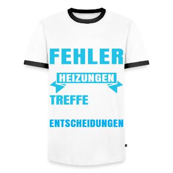 Heizungsbauer Heizungsbau Klempner Installateur - Männer Kontrast-T-Shirt - Weiß/Schwarz - Vorne - AI Model Female 172 light (172cm) & AI Model Male 178 dark (178cm)