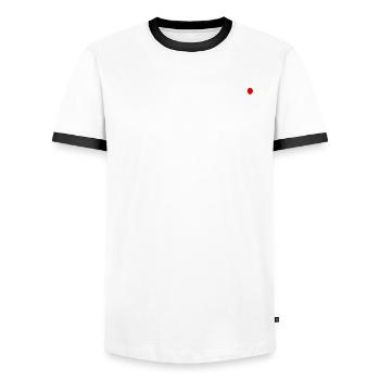 Zugspitze Berge Wandern - Männer Kontrast-T-Shirt - Weiß/Schwarz - Vorne - AI Model Female 172 light (172cm) & AI Model Male 178 dark (178cm)