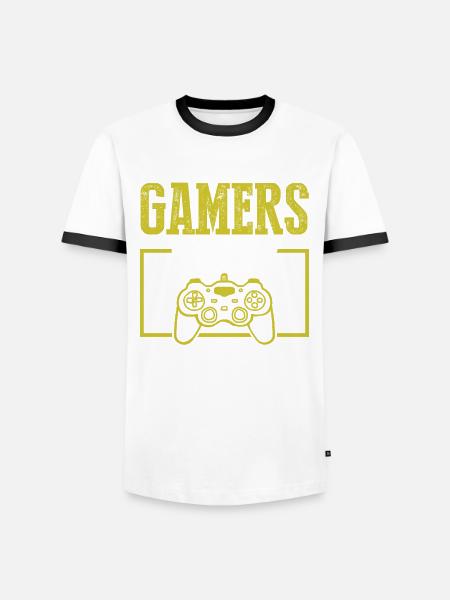 gamer do not sleep - Men's Ringer Shirt - white/black