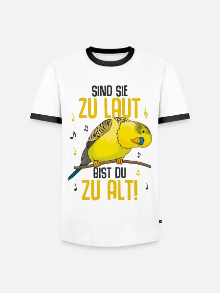 Wellensittich - Männer Kontrast-T-Shirt - Weiß/Schwarz