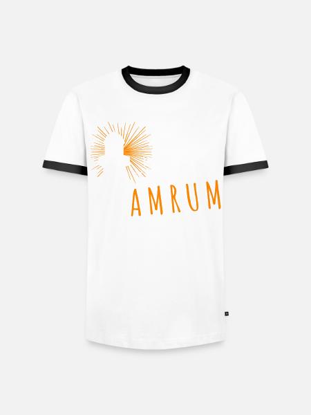 Amrum Spruch - Mir reichts - Männer Kontrast-T-Shirt - Weiß/Schwarz
