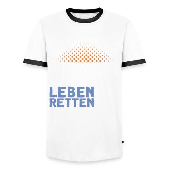 Poolboy Bademeister Schwimmen - Männer Kontrast-T-Shirt - Weiß/Schwarz - Vorne - AI Model Female 172 light (172cm) & AI Model Male 178 dark (178cm)
