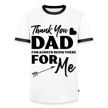 danke papa vater - Männer Kontrast-T-Shirt - Weiß/Schwarz - Vorne - AI Model Female 172 light (172cm) & AI Model Male 178 dark (178cm)