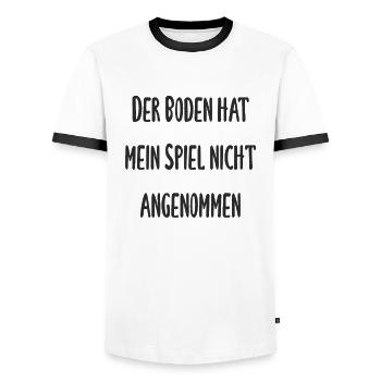 Boule - Der Boden hat mein Spiel nicht angenommen - Männer Kontrast-T-Shirt - Weiß/Schwarz - Vorne - AI Model Female 172 light (172cm) & AI Model Male 178 dark (178cm)