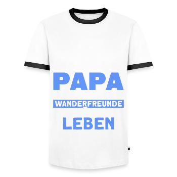 Wanderer Wandertour Wandern - Männer Kontrast-T-Shirt - Weiß/Schwarz - Vorne - AI Model Female 172 light (172cm) & AI Model Male 178 dark (178cm)