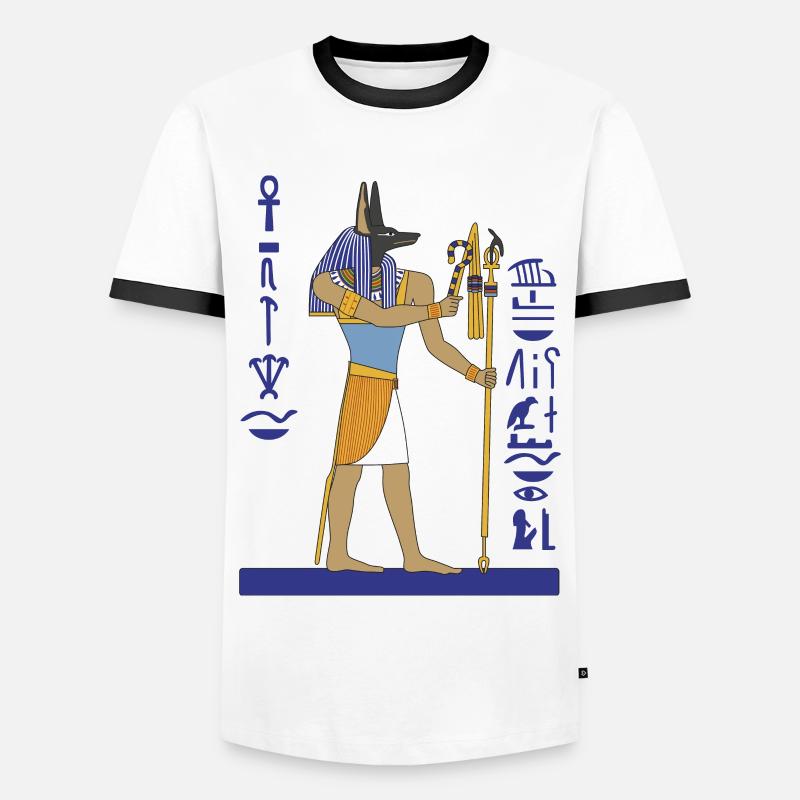Anubis - Men's Ringer Shirt - white/black