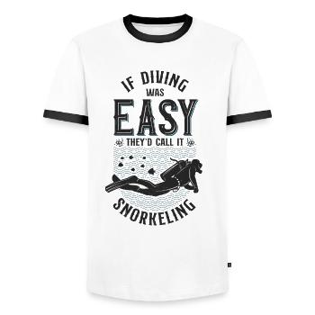 Scuba Diver If Diving Was Easy - Männer Kontrast-T-Shirt - Weiß/Schwarz - Vorne - AI Model Female 172 light (172cm) & AI Model Male 178 dark (178cm)
