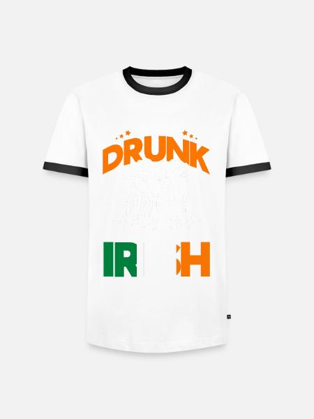 Irland Bier Ire Geschenk - Männer Kontrast-T-Shirt - Weiß/Schwarz