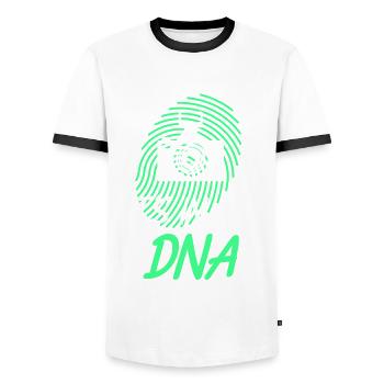 Photographer Photography Photo Photography Photographer - Men's Ringer Shirt - white/black - Front - AI Model Female 172 light (172cm) & AI Model Male 178 dark (178cm)