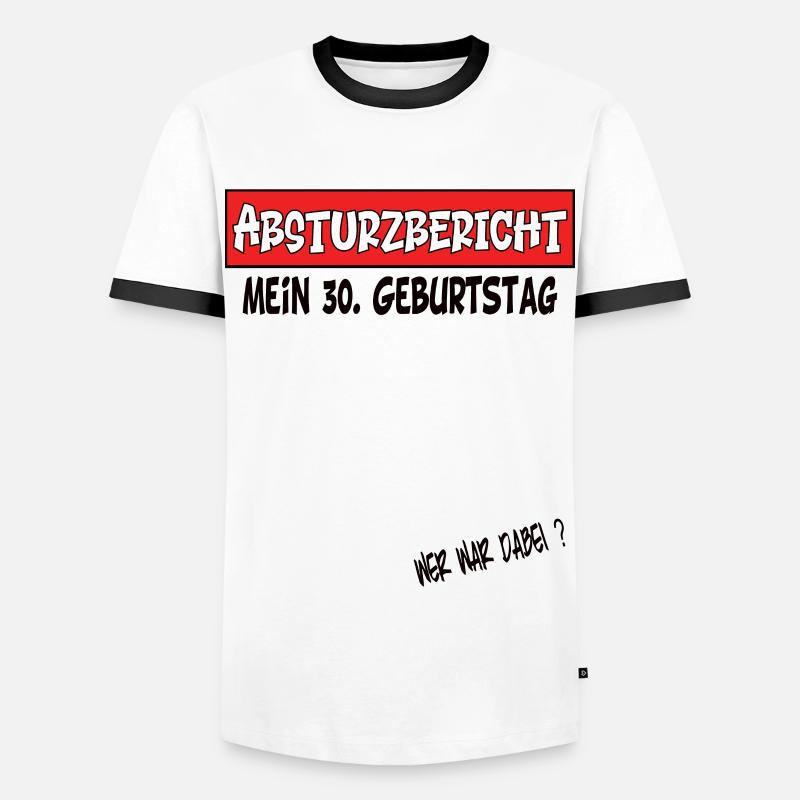 30. Geburtstag Geburtstagsgeschenk - Männer Kontrast-T-Shirt - Weiß/Schwarz