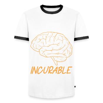 Pizza Baker Pizza Baking Pizzeria - Men's Ringer Shirt - white/black - Front - AI Model Female 172 light (172cm) & AI Model Male 178 dark (178cm)
