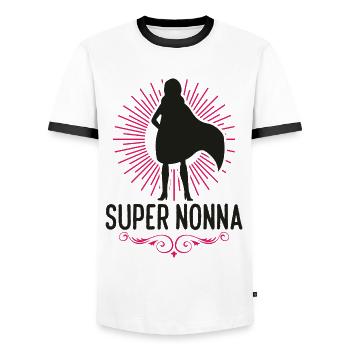 Super Nonna migliore del mondo Idee Regali - Männer Kontrast-T-Shirt - Weiß/Schwarz - Vorne - AI Model Female 172 light (172cm) & AI Model Male 178 dark (178cm)