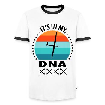 Planeur Vol planeur Planeur Volant - T-shirt contrasté Homme - blanc/noir - Devant - AI Model Female 172 light (172cm) & AI Model Male 178 dark (178cm)