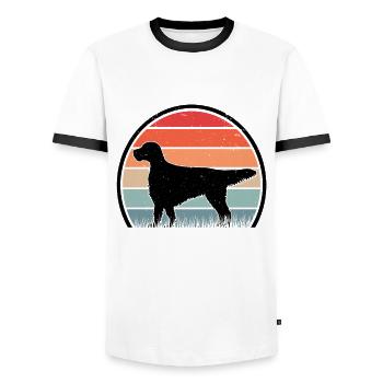 English Setter Retro Englischer Setter Vintage - Männer Kontrast-T-Shirt - Weiß/Schwarz - Vorne - AI Model Female 172 light (172cm) & AI Model Male 178 dark (178cm)