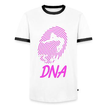 Gymnaste Handstand gymnastique gymnastique gymnastique - T-shirt contrasté Homme - blanc/noir - Devant - AI Model Female 172 light (172cm) & AI Model Male 178 dark (178cm)