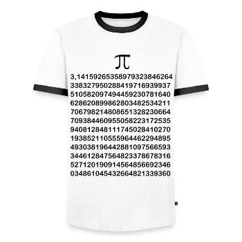 Pi Mathematik Nerd Mathe Mathematiker Geschenk - Männer Kontrast-T-Shirt - Weiß/Schwarz - Vorne - AI Model Female 172 light (172cm) & AI Model Male 178 dark (178cm)