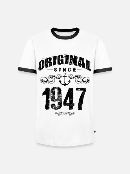 1947 original since - Men's Ringer Shirt - white/black