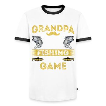 Grandfather Grandfather Paw Grandfather Grandmother - Men's Ringer Shirt - white/black - Front - AI Model Female 172 light (172cm) & AI Model Male 178 dark (178cm)