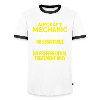 Luftfahrt Liebhaber Flugzeuge Fluggerätmechaniker - Männer Kontrast-T-Shirt - Weiß/Schwarz - Vorne - AI Model Female 172 light (172cm) & AI Model Male 178 dark (178cm)