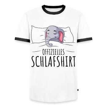 Elefant - Männer Kontrast-T-Shirt - Weiß/Schwarz - Vorne - AI Model Female 172 light (172cm) & AI Model Male 178 dark (178cm)