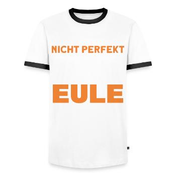 Eulen Liebhaber Eulen Eule Geschenk - Männer Kontrast-T-Shirt - Weiß/Schwarz - Vorne - AI Model Female 172 light (172cm) & AI Model Male 178 dark (178cm)